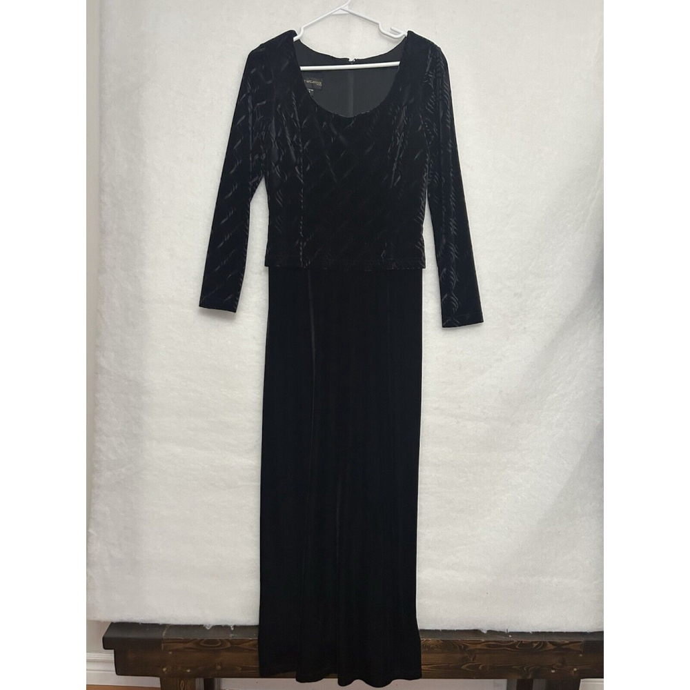 Scott Mcclintock 90's Velvet Dark Glam Formal HOCO Grad Dress Elegant Size 10P